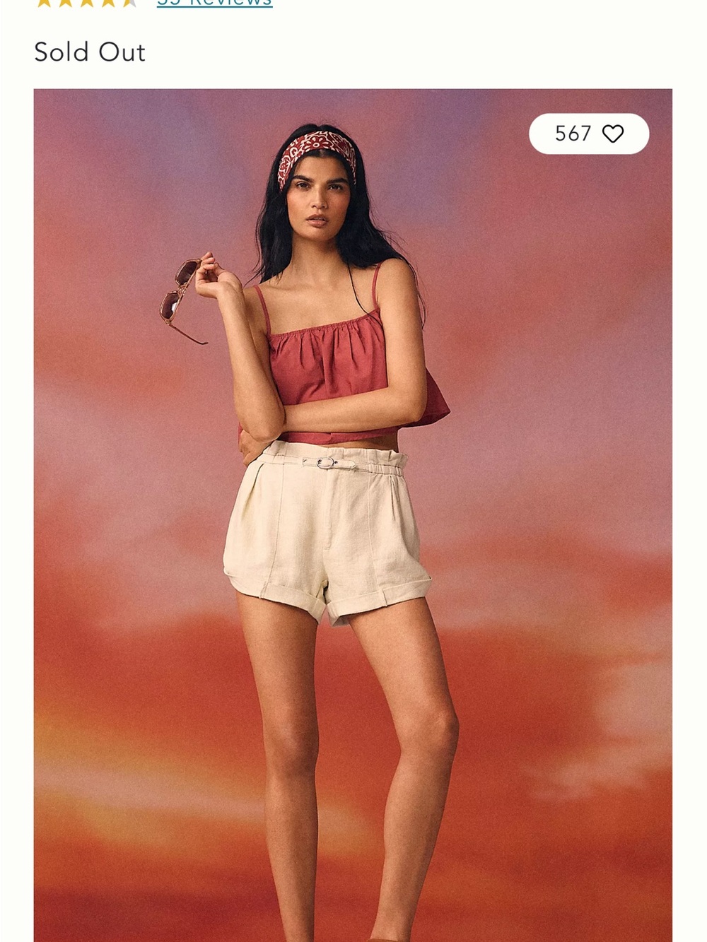 By Anthropologie Linen Beach Shorts
